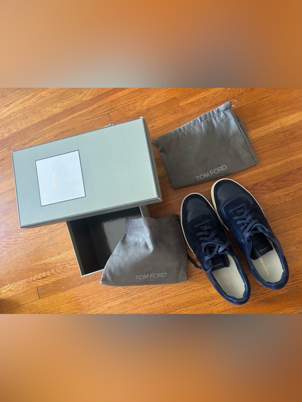 Tom Ford Men's Dark Blue Sneakers - Picture 14 of 14